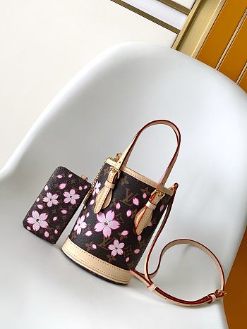 Colestore Louis Vuitton Nano Bucket Cherry Blossom 13.0 x 17.0 x 9.0 CM