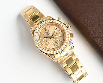 Colestore Rolex Cosmograph Daytona 40mm Golden Diamond-Set Dial 