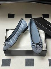 Colestore Chanel CC Logo Blue Denim Ballets Flat   - 5