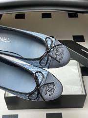 Colestore Chanel CC Logo Blue Denim Ballets Flat   - 3