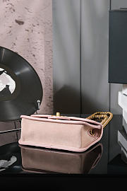 Colestore Chanel 25C Mini Flap Bag Suede Calfskin, Braided Calfskin & Gold-Tone Metal Light pink 20x15x8cm - 4
