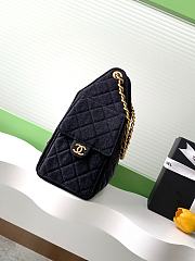 Colestore Chanel 25 Small Handbag Washed Black Denim & Gold-Tone 30x26x14cm - 3