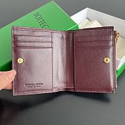 Colestore Bottega Veneta Small Leather Intrecciato Heart Bifold Wallet 11.5x9cm - 3