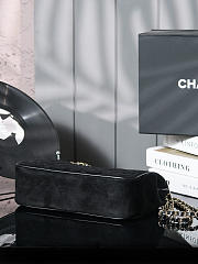 Colestore Chanel Vintage Suede Tote Black Bag 26x18cm - 6