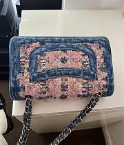 Colestore Chanel Quilted Double Flap Tweed Washed Denim Aged Gold Hardware size 25cm - 4