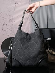 Colestore Chanel Rodeo Drive Microsuede Hobo Black 36cm - 6