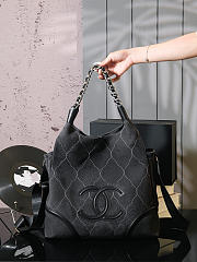 Colestore Chanel Rodeo Drive Microsuede Hobo Black 36cm - 4