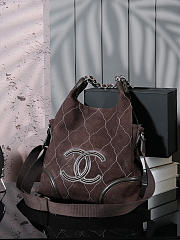 Colestore Chanel Rodeo Drive Microsuede Hobo Brown 36cm - 1