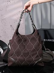 Colestore Chanel Rodeo Drive Microsuede Hobo Brown 36cm - 4