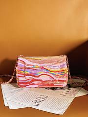 Colestore Chanel Mini Flap Bag Symphony Gradient Beads Pink 20x13x7cm - 2