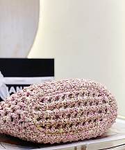 Colestore Chanel 22P Crochet Mixed Fibres Gold Tone Metal 'Beige Pink' 36x20x12cm - 2