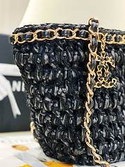 Chanel 22P Crochet Mixed Fibres Gold Tone Metal 'Black' 36x20x12cm - 5