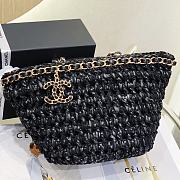 Chanel 22P Crochet Mixed Fibres Gold Tone Metal 'Black' 36x20x12cm - 4