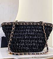 Chanel 22P Crochet Mixed Fibres Gold Tone Metal 'Black' 36x20x12cm - 3