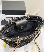 Chanel 22P Crochet Mixed Fibres Gold Tone Metal 'Black' 36x20x12cm - 2
