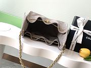 Colestore Chanel 25 Small Handbag Suede & Gold-Tone Metal Grey 30x26x14cm - 2