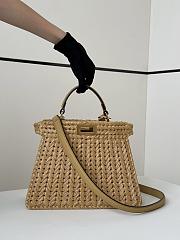 Colestore Fendi Women Peekaboo ISeeU Petite Beige Padded Calfskin Leather Bag 27x11×20cm - 1