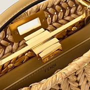 Colestore Fendi Women Peekaboo ISeeU Petite Beige Padded Calfskin Leather Bag 27x11×20cm - 5