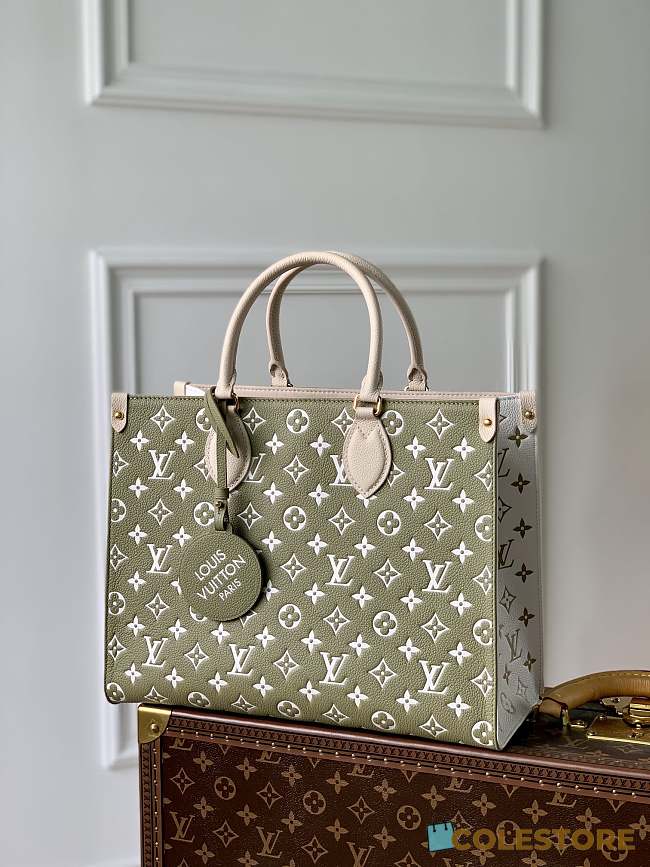 Colestore Louis Vuitton Onthego MM Tote Monogram Empreinte 'Kaki Beige' 35 x 27 x 14cm - 1