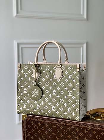 Colestore Louis Vuitton Onthego MM Tote Monogram Empreinte 'Kaki Beige' 35 x 27 x 14cm