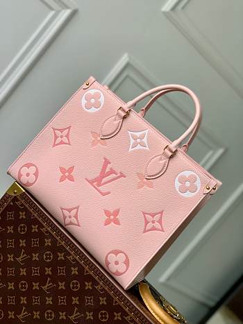 Colestore Louis Vuitton Onthego MM Tote Monogram Empreinte 'Pink' 35 x 27 x 14cm