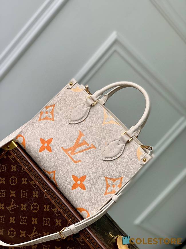 Colestore Louis Vuitton Onthego MM Tote Monogram Empreinte 'Orange' 25 x 19 x 11.5cm - 1