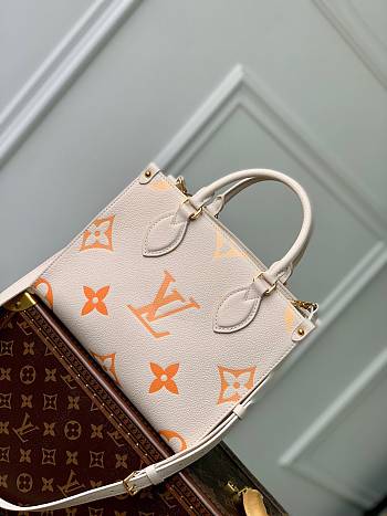 Colestore Louis Vuitton Onthego MM Tote Monogram Empreinte 'Orange' 25 x 19 x 11.5cm