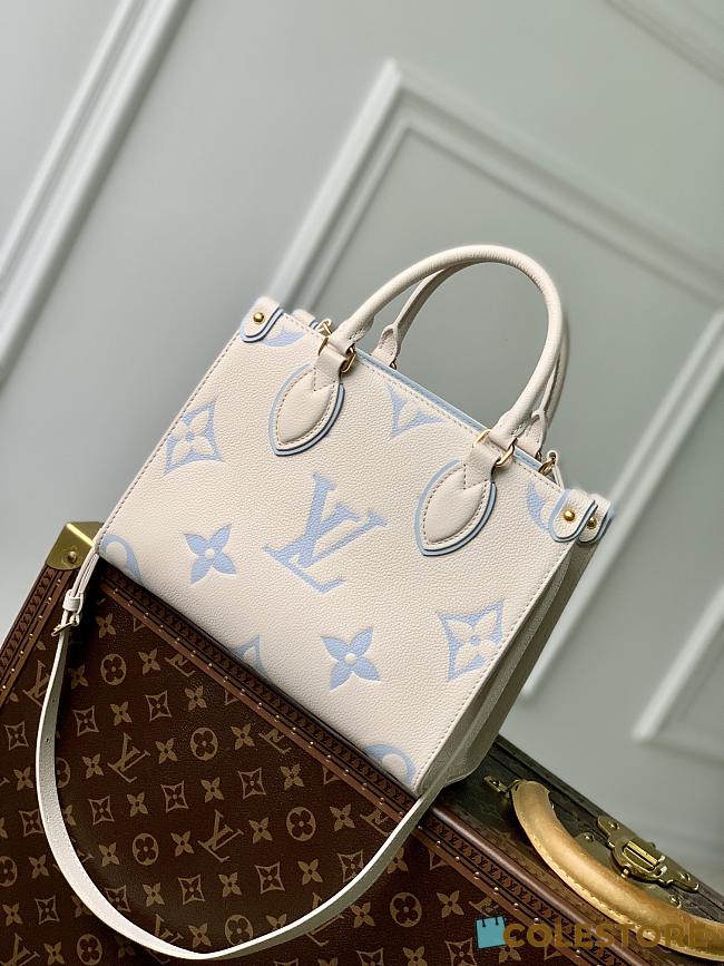 Colestore Louis Vuitton Onthego MM Tote Monogram Empreinte 'Blue' 25 x 19 x 11.5cm - 1