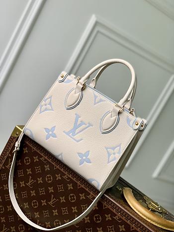 Colestore Louis Vuitton Onthego MM Tote Monogram Empreinte 'Blue' 25 x 19 x 11.5cm