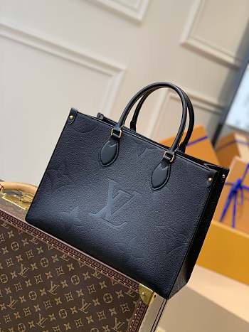 Colestore Louis Vuitton Onthego MM Tote Monogram Empreinte 'Noir Obscur' 35 x 28 x 15cm