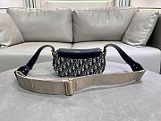 Colestore Dior Small Streetchic Bag Blue Dior Oblique Jacquard and Smooth Calfskin 24×12.5×5cm - 3