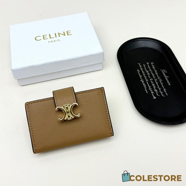 Colestore Celine Small Wallet Triomphe In Brown 10.5x6cm - 1