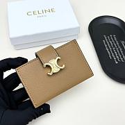 Colestore Celine Small Wallet Triomphe In Brown 10.5x6cm - 3