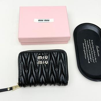 Colestore Miu Miu Matelasse Nappa Leather Wallet in Black 12x8.5cm