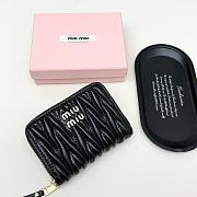 Colestore Miu Miu Matelasse Nappa Leather Wallet in Black 12x8.5cm - 3