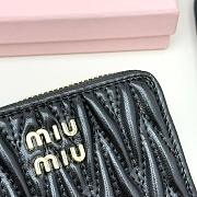 Colestore Miu Miu Matelasse Nappa Leather Wallet in Black 12x8.5cm - 2