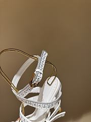 Colestore Schiaparelli Measuring Tape Sandals S Heel - White - 5