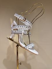 Colestore Schiaparelli Measuring Tape Sandals S Heel - White - 2