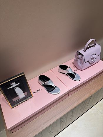 Colestore Saint Laurent Flat sandals - Sliver 