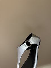 Colestore Saint Laurent Flat sandals - Sliver  - 5