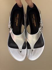 Colestore Saint Laurent Flat sandals - Sliver  - 2