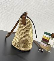 Colestore Loewe Anagram Pochette Basket bag in raffi 11x15.5x17.5cm - 5
