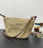 Colestore Loewe Anagram Pochette Basket bag in raffi 11x15.5x17.5cm - 4