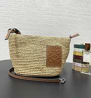 Colestore Loewe Anagram Pochette Basket bag in raffi 11x15.5x17.5cm - 3
