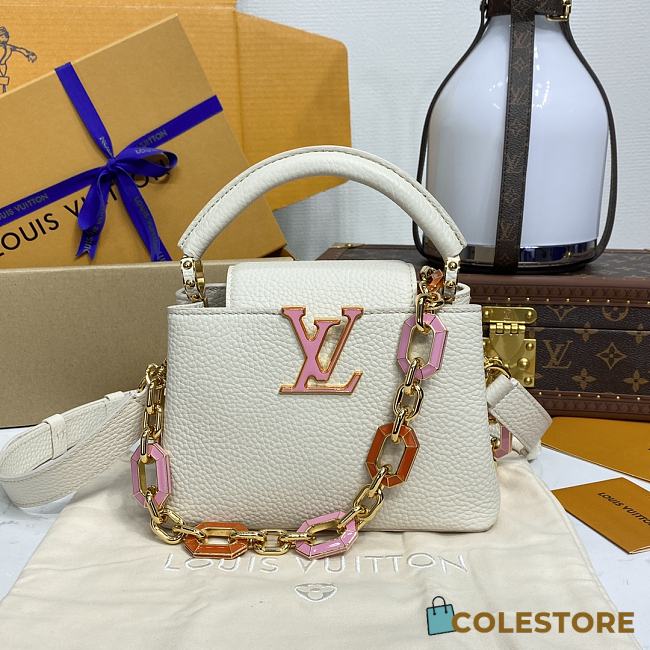 Colestore Louis Vuitton Capucines Mini Milk Cream/Pink 21x14x8cm - 1