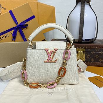 Colestore Louis Vuitton Capucines Mini Milk Cream/Pink 21x14x8cm