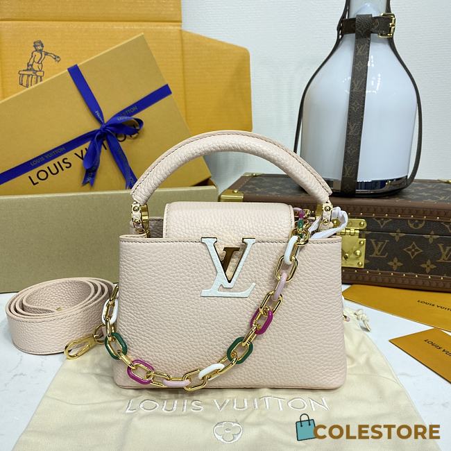 Colestore Louis Vuitton Capucines Mini Pink Skin 21x14x8cm - 1