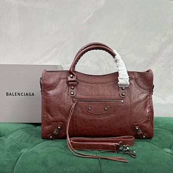 Colestore Balenciaga Classic Large City Burgundy 38x24x16cm