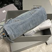 Colestore Balenciaga Neo Kagol City Denim Rhinestone 26x13x18cm - 5