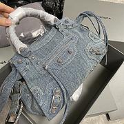 Colestore Balenciaga Neo Kagol City Denim Rhinestone 26x13x18cm - 3
